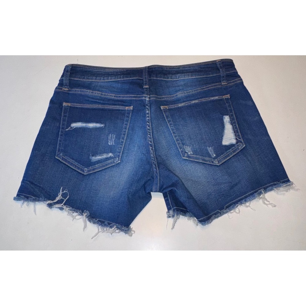 Daytrip Stretchy Refined Lynx Distressed Denim Cut Off Shorts Frayed Hem Size 28 - Picture 2 of 10